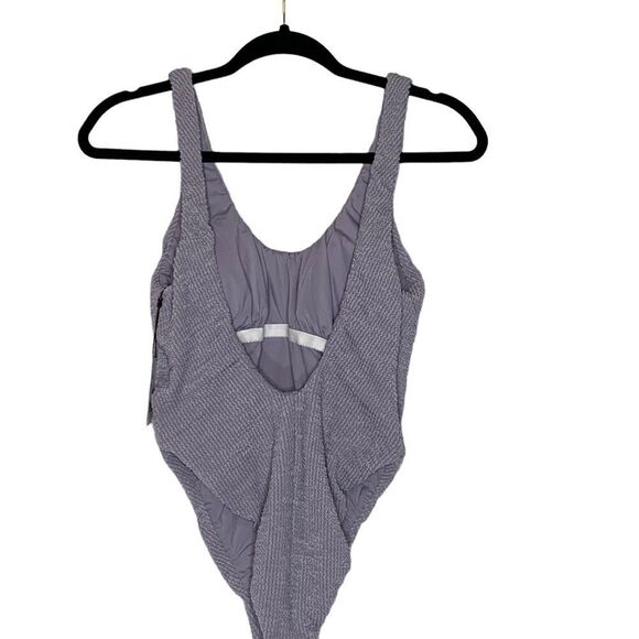 BCBGeneration Lavender Plaited One Piece Bathing Suit | Size L - Picture 5 of 6